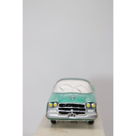 Dept 56 Snow Village - Classic Cars Two Tone Green Sedan - Picture 3 of 6